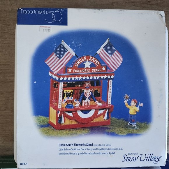 Rare Department 56 American Flag July 3th set - Picture 2 of 4
